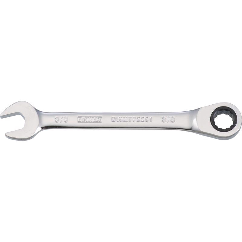 DeWalt 3/8 in. X 3/8 in. 12 Point SAE Ratcheting Combination Wrench 5.15 in. L