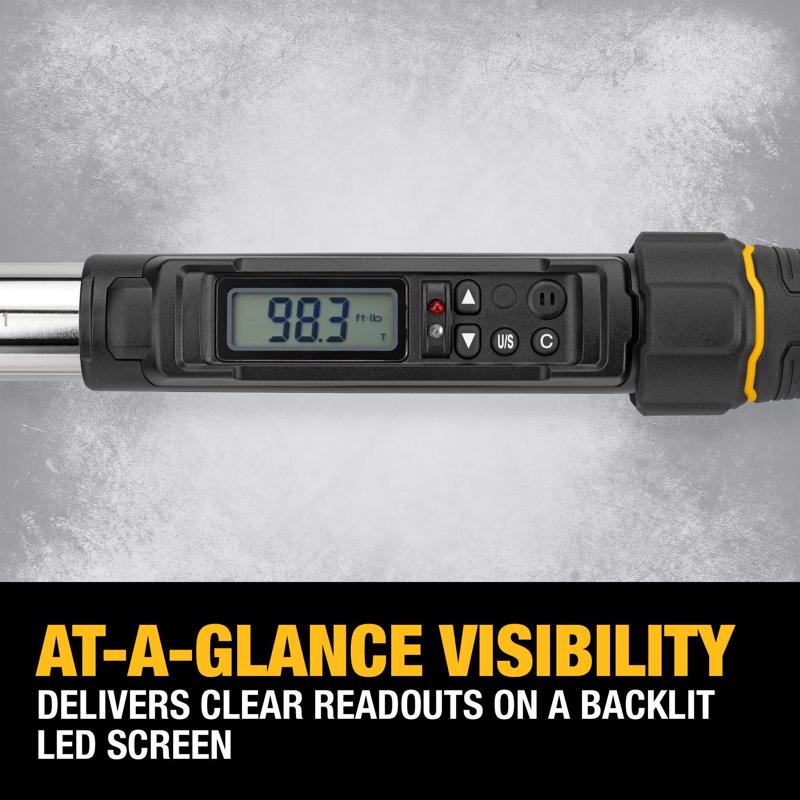 DeWalt Drive Digital Torque Wrench 3/8 in. L