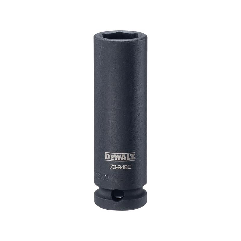DeWalt 16 mm X 1/2 in. drive Metric 6 Point Deep Impact Socket