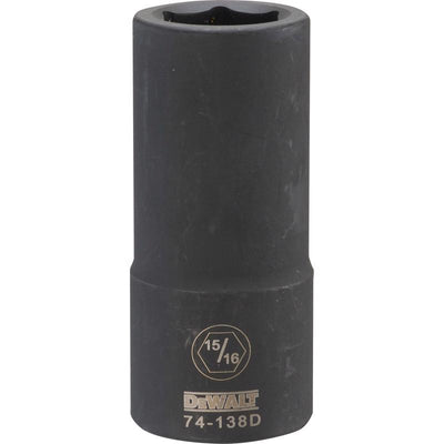 DeWalt 15/16 in. X 3/4 in. drive SAE 6 Point Deep Impact Socket