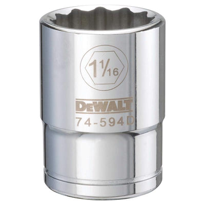 DeWalt 1-1/16 in. X 3/4 in. drive SAE 12 Point Socket