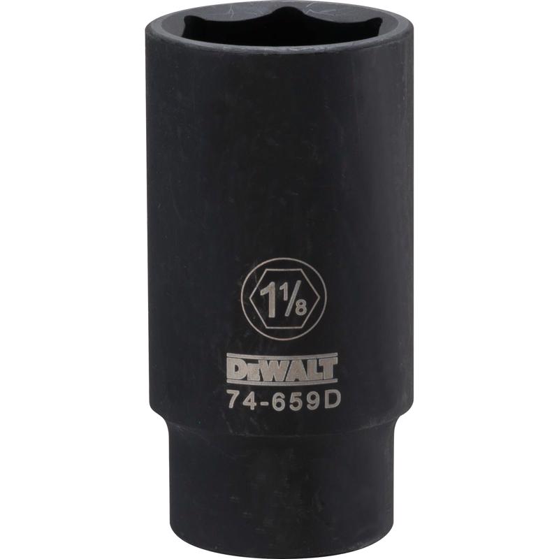 DeWalt 1-1/8 in. X 1/2 in. drive SAE 6 Point Deep Impact Socket