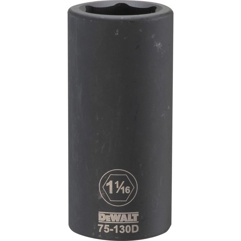 DeWalt 1-1/16 in. X 3/4 in. drive SAE 6 Point Deep Impact Socket