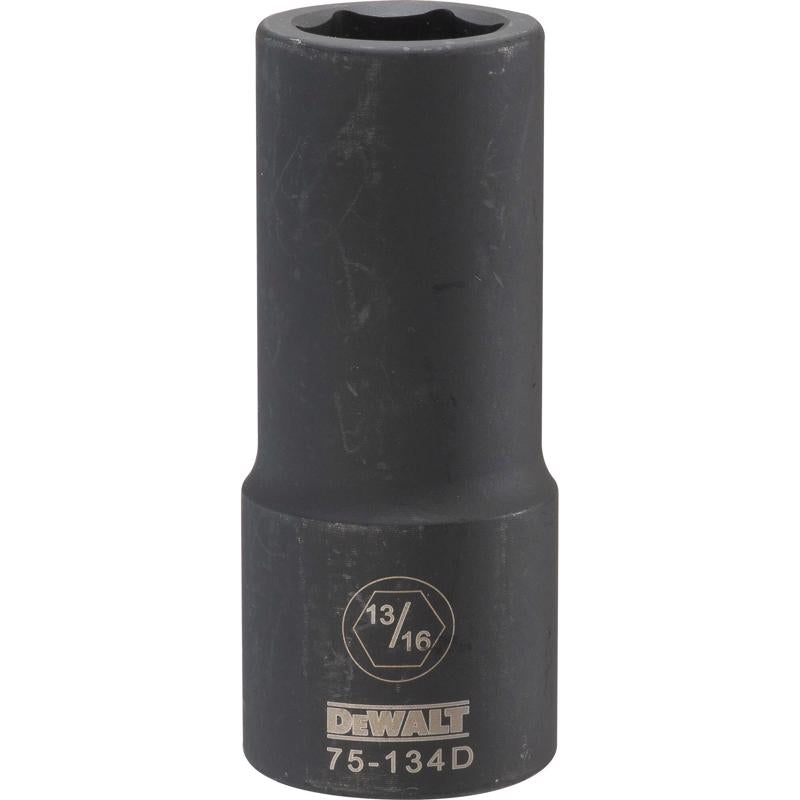 DeWalt 13/16 in. X 3/4 in. drive SAE 6 Point Deep Impact Socket