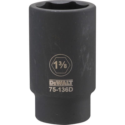DeWalt 1-3/8 in. X 3/4 in. drive SAE 6 Point Impact Socket
