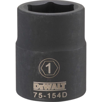 DeWalt 1 in. X 3/4 in. drive SAE 6 Point Impact Socket