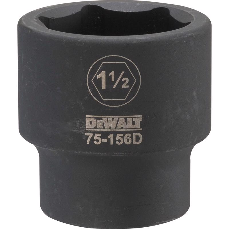 DeWalt 1-1/2 in. X 3/4 in. drive SAE 6 Point Impact Socket