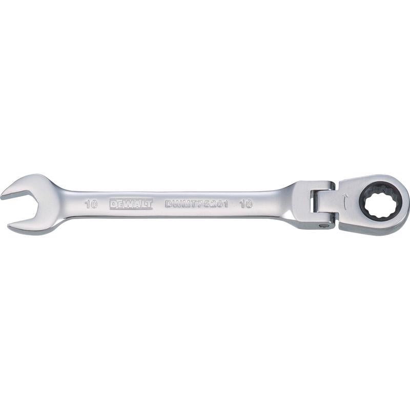 DeWalt 10 mm X 10 mm 12 Point Metric Flex Head Combination Wrench 5.34 in. L