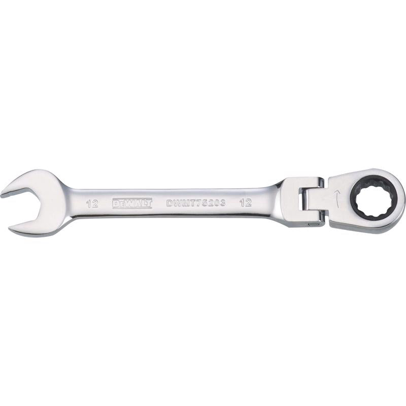 DeWalt 12 mm X 12 mm 12 Point Metric Flex Head Combination Wrench 5.81 in. L