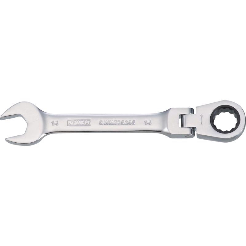 DeWalt 14 mm X 14 mm 12 Point Metric Flex Head Combination Wrench 6.28 in. L