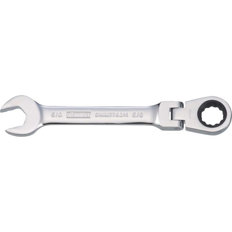 DeWalt 5/8 in. X 5/8 in. 12 Point SAE Flex Head Combination Wrench 7.03 in. L