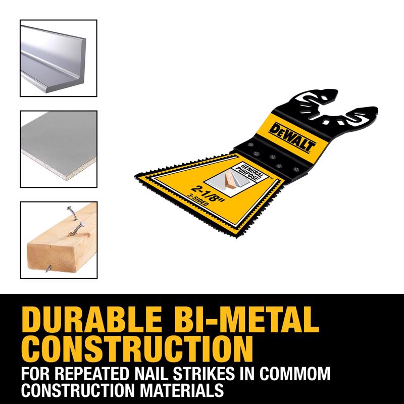 DEWALT 2-1/8 in. W Bi-Metal 3-Sided Oscillating Blade Set 25 pc