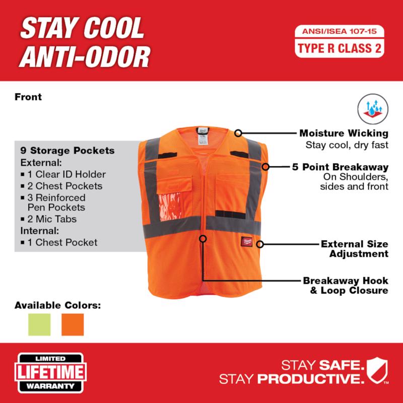 Milwaukee Safety Vest Orange L/XL