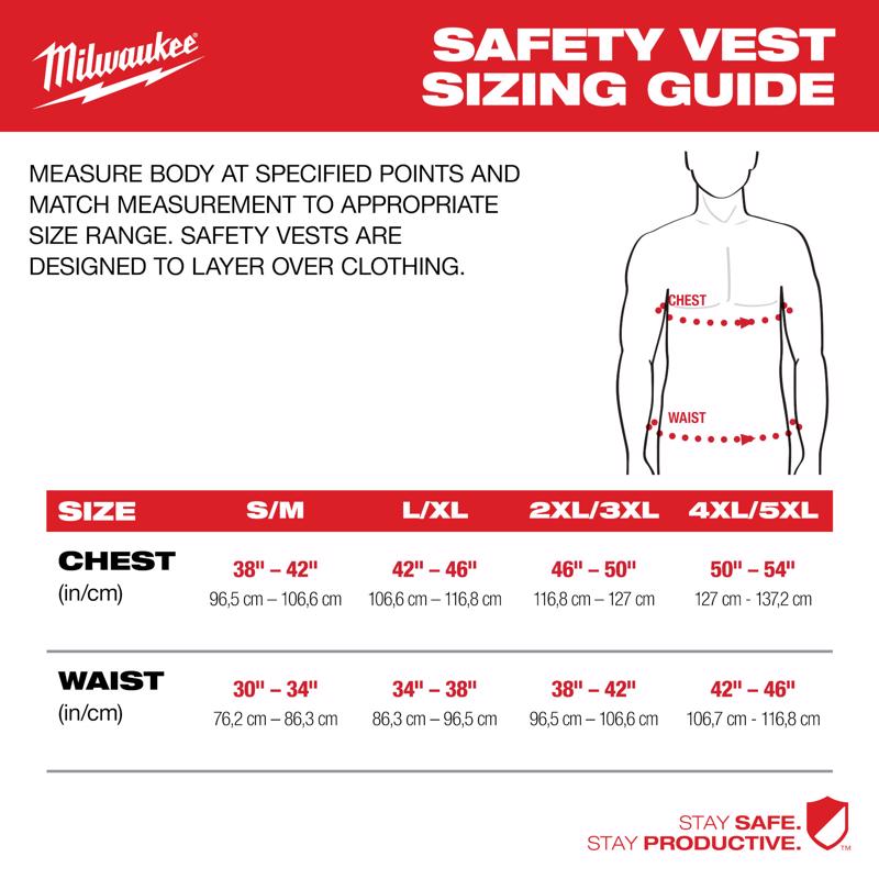 Milwaukee Safety Vest Orange L/XL