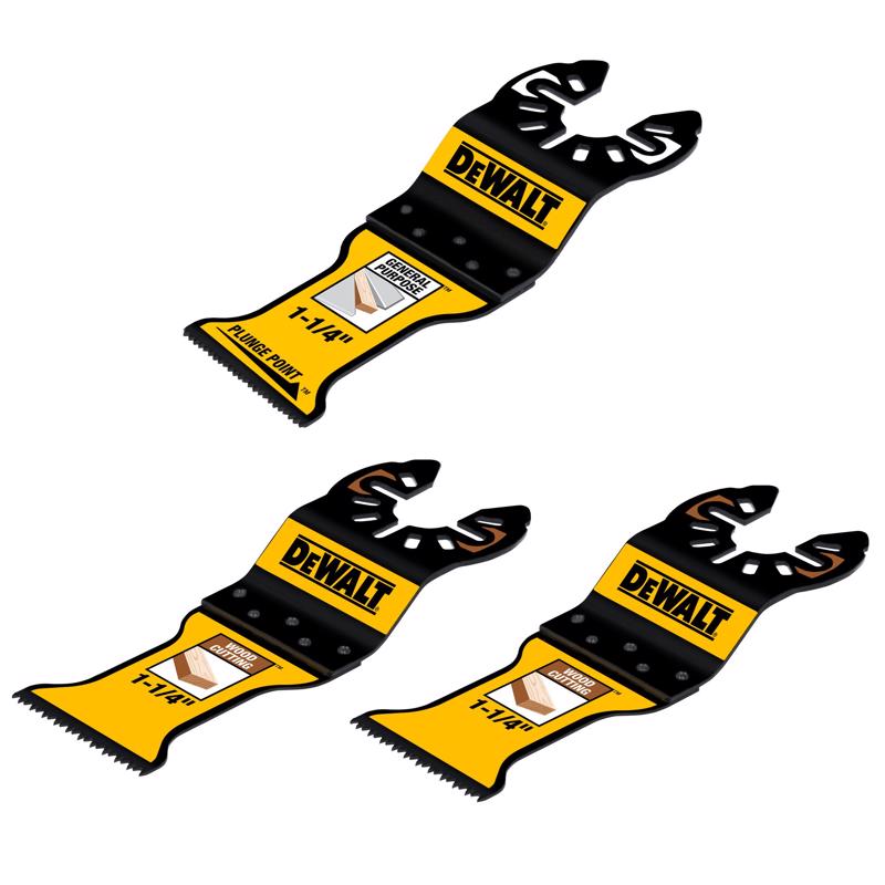 DEWALT 1-1/4 in. W Bi-Metal PlungePoint Oscillating Blade Set 3 pk