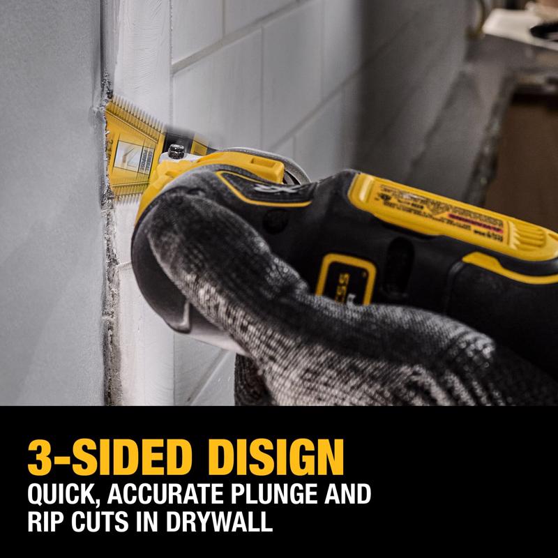 DEWALT 2-1/8 in. W Bi-Metal 3-Sided/PlungePoint/Precision Teeth Oscillating Blade Set 3 pc