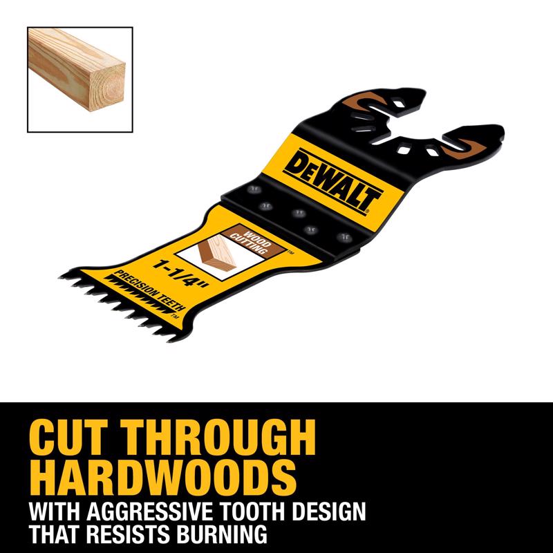 DEWALT 2-1/8 in. W Bi-Metal 3-Sided/PlungePoint/Precision Teeth Oscillating Blade Set 7 pc