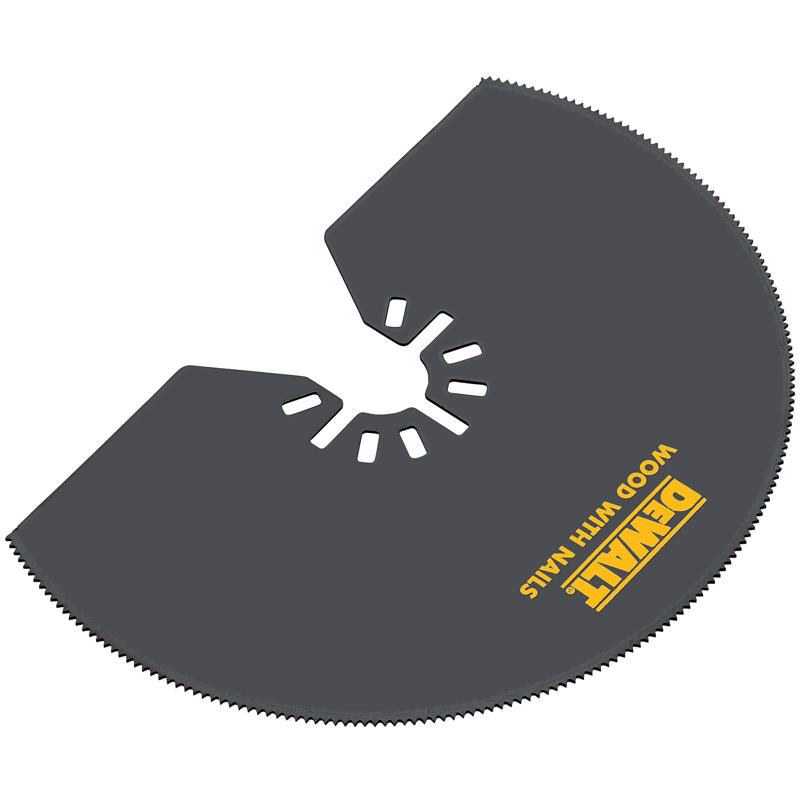 DEWALT Universal Fitment 1-1/4 in. W Bi-Metal Semi-Circle Oscillating Blade Nail-Embedded Wood