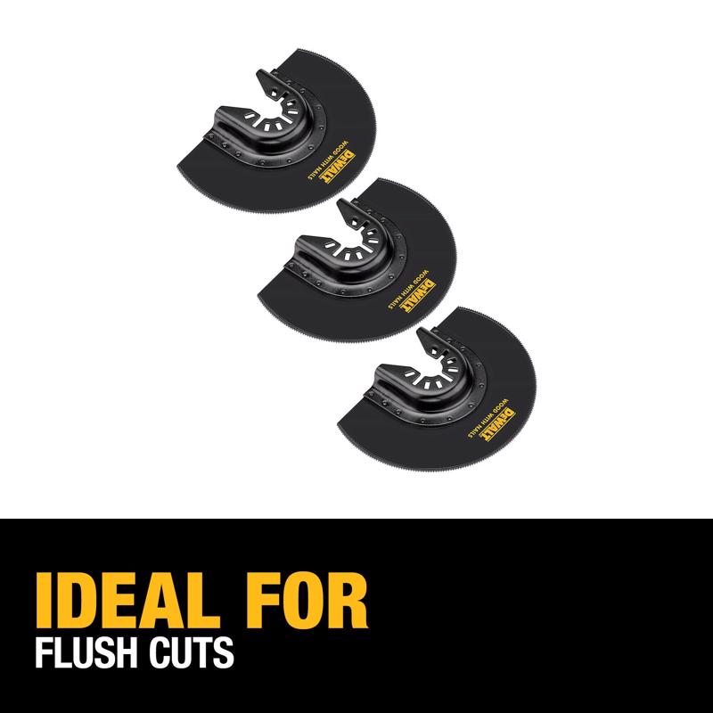 DEWALT 1-3/4 in. W Bi-Metal Semi-Circle Flush Cut Blade 3 pk