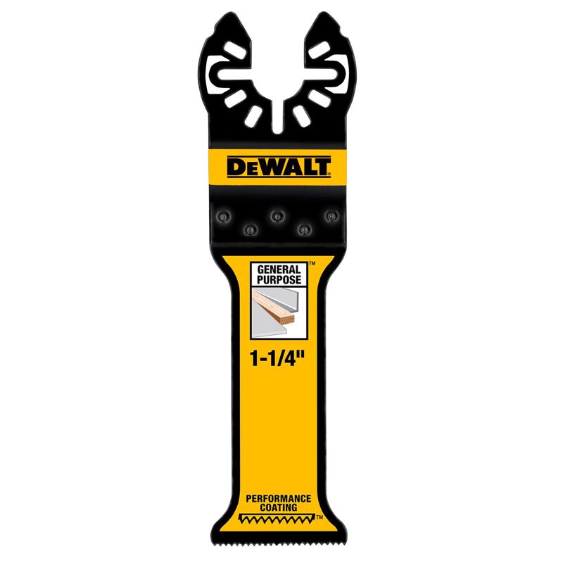 DEWALT Universal Fitment 1-1/4 in. W Titanium Long Wood and Metal Oscillating Blade