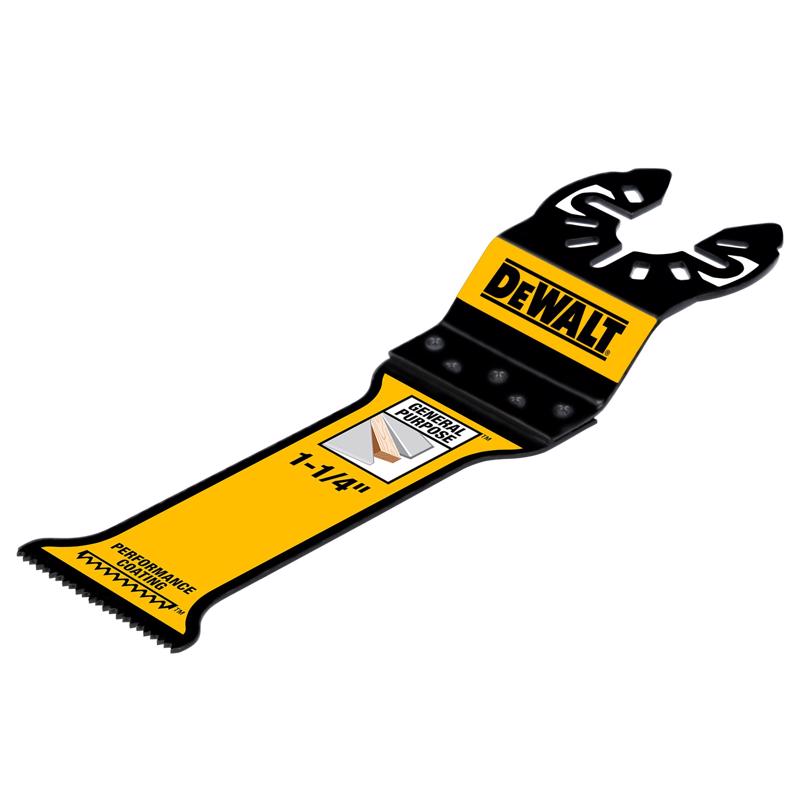 DEWALT Universal Fitment 1-1/4 in. W Titanium Long Wood and Metal Oscillating Blade