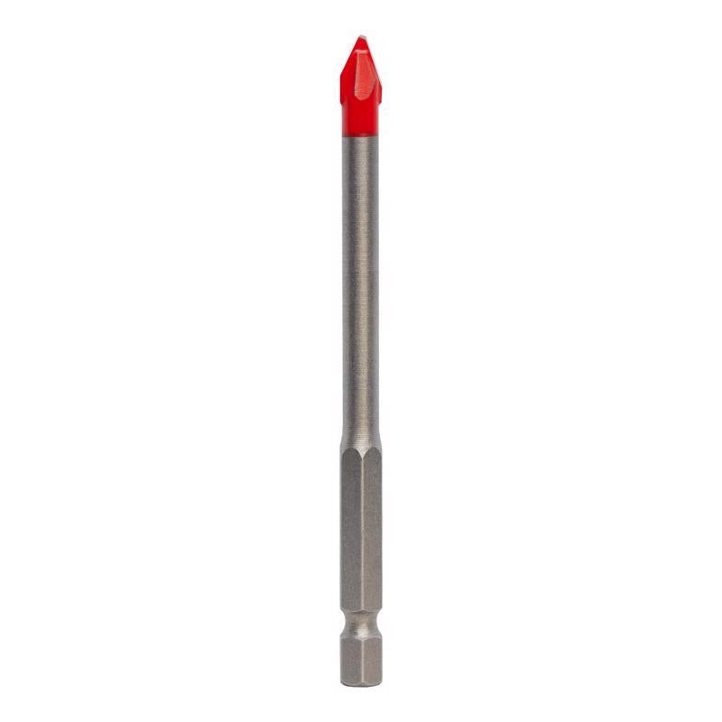 Diablo 1/4 in. X 3-1/2 in. L Carbide Tipped Tile and Stone Drill Bit Hex Shank
