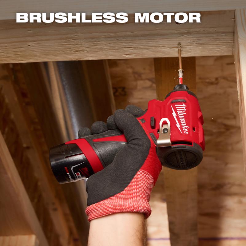 Milwaukee 1/4 in. Cordless Brushless Impact Driver Set Kit (Battery & Charger)