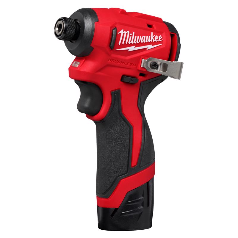 Milwaukee 1/4 in. Cordless Brushless Impact Driver Set Kit (Battery & Charger)