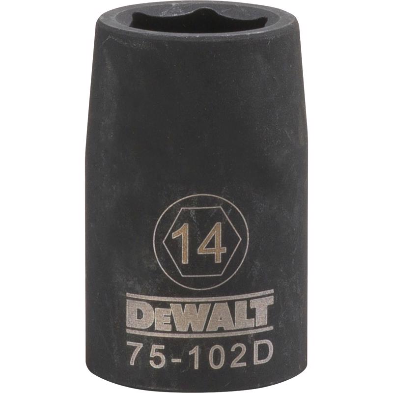 DeWalt 14 mm X 1/2 in. drive Metric 6 Point Impact Socket