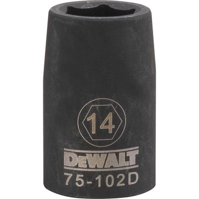 DeWalt 14 mm X 1/2 in. drive Metric 6 Point Impact Socket