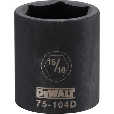 DeWalt 15/16 in. X 1/2 in. drive SAE 6 Point Impact Socket