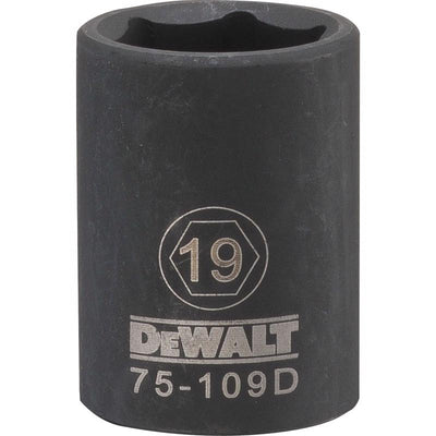 DeWalt Directtorque 19 mm X 1/2 in. drive Metric 6 Point Impact Socket