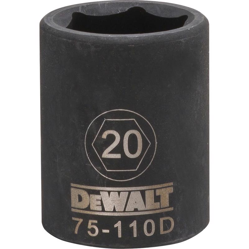 DeWalt Directtorque 20 mm X 1/2 in. drive Metric 6 Point Impact Socket
