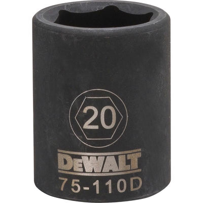 DeWalt Directtorque 20 mm X 1/2 in. drive Metric 6 Point Impact Socket