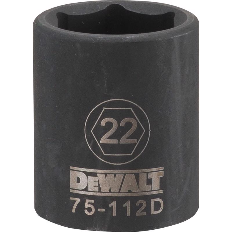 DeWalt Directtorque 22 mm X 1/2 in. drive Metric 6 Point Impact Socket