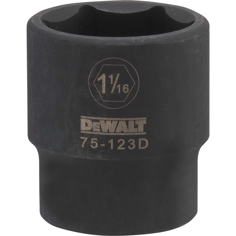 DeWalt 1-1/16 in. X 1/2 in. drive SAE 6 Point Deep Impact Socket