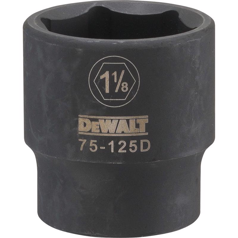 DeWalt 1-1/8 in. X 1/2 in. drive SAE 6 Point Deep Impact Socket