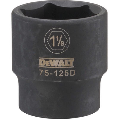 DeWalt 1-1/8 in. X 1/2 in. drive SAE 6 Point Deep Impact Socket