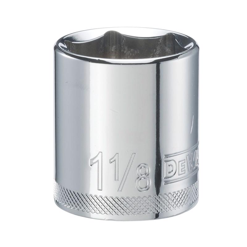 DeWalt 1-1/8 in. X 1/2 in. drive SAE 6 Point Socket
