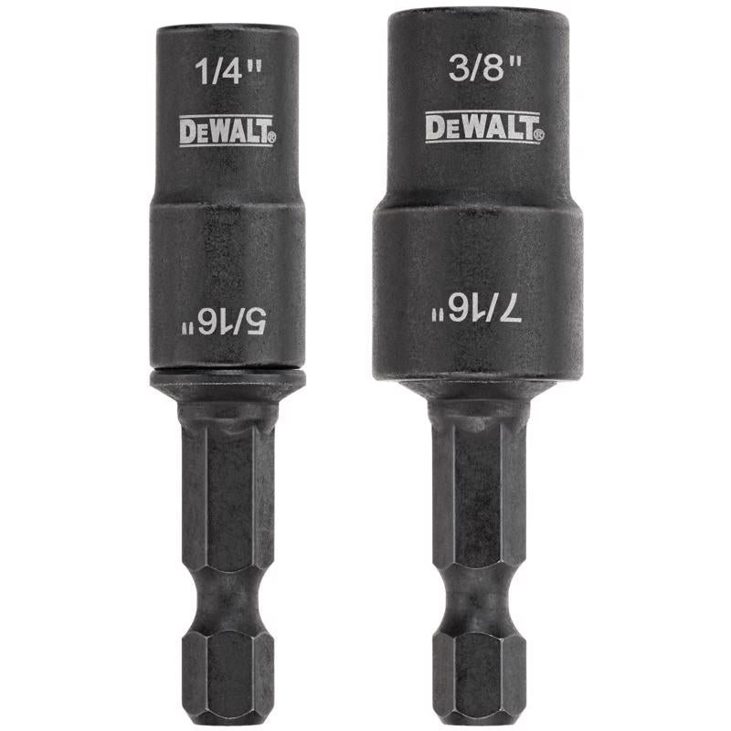 DEWALT 1/4,5/16,3/8,7/16 in. X 2 in. L Black Oxide Double-Ended Nut Driver Set 2 pc