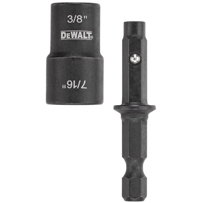 DEWALT Impact Ready 3/8,7/16 in. X 2 in. L Black Oxide Double-Ended Nut Driver 2 pc