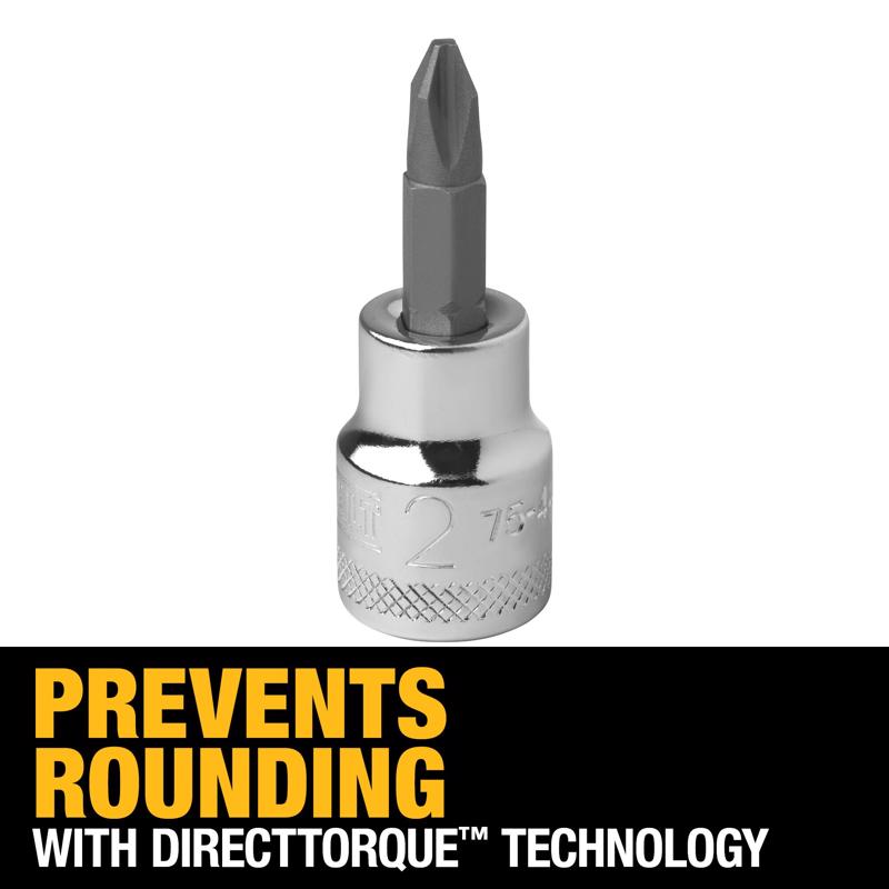 DeWalt DirectTorque 3/8 in. drive PH #2 Phillips Bit Socket