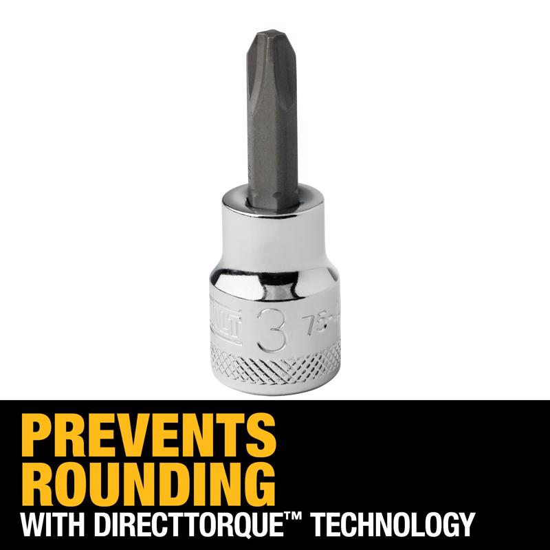 DeWalt Directttorque 3/8 in. drive PH #3 Phillips Bit Socket