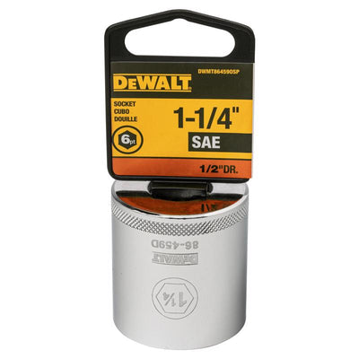 DeWalt 1-1/4 in. X 1/2 in. drive SAE 6 Point Socket