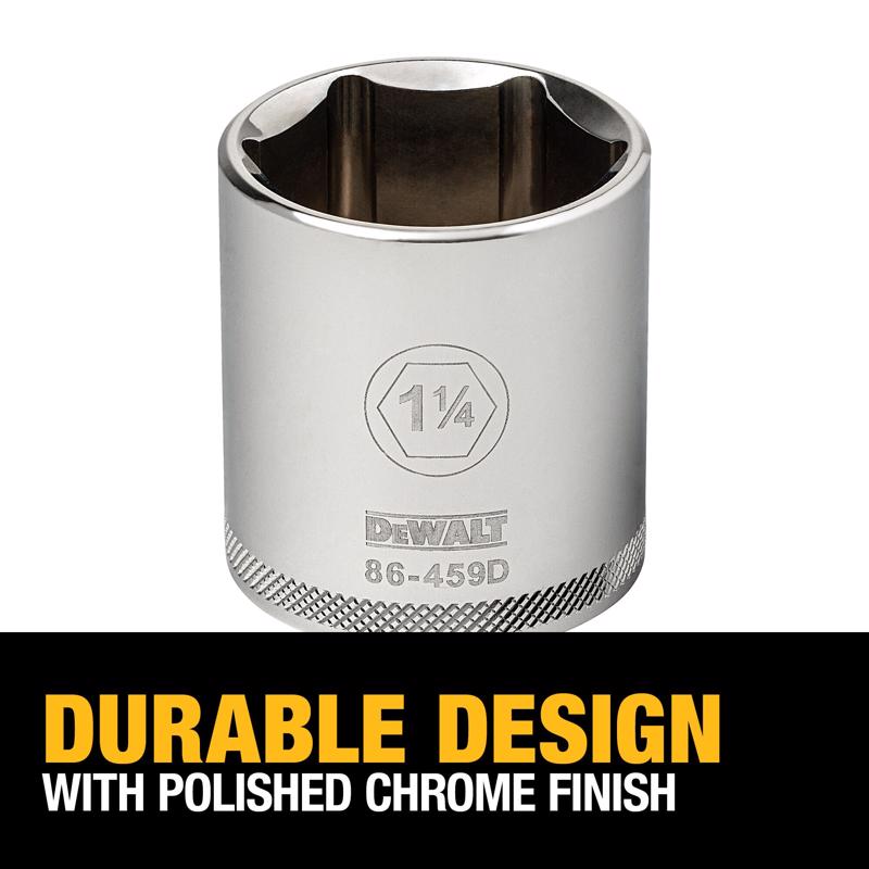 DeWalt 1-1/4 in. X 1/2 in. drive SAE 6 Point Socket