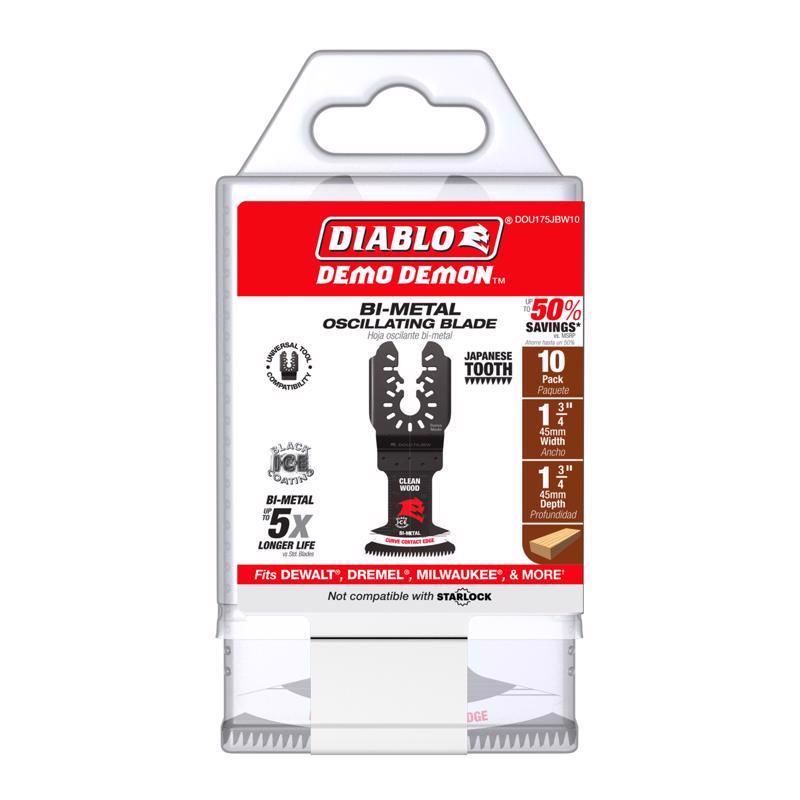 Diablo Demo Demon 1-3/4 in. W Bi-Metal Curved Oscillating Blade Clean Wood 10 pk