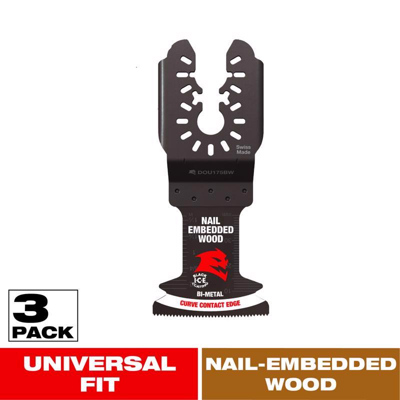 Diablo Demo Demon 1-3/4 in. W Bi-Metal Universal Fit Oscillating Blade Nail-Embedded Wood 3 pk