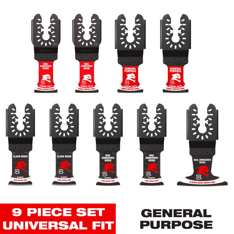 Diablo Bi-Metal/Carbide Tipped Oscillating Blade Set General Purpose Cuts 9 pc