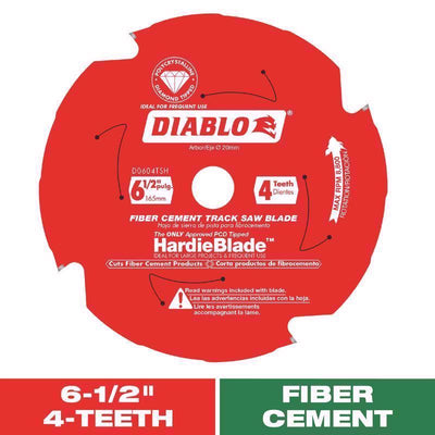 Diablo James Hardie 6-1/2 in. D X 20 mm Polycrystalline Diamond Track Saw Blade 4 teeth