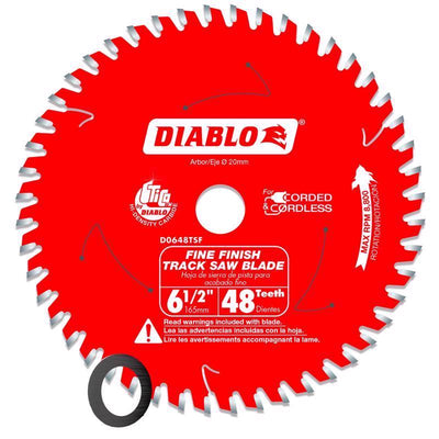 Diablo 6-1/2 in. D X 20 mm Carbide Tipped Track Saw Blade 48 teeth